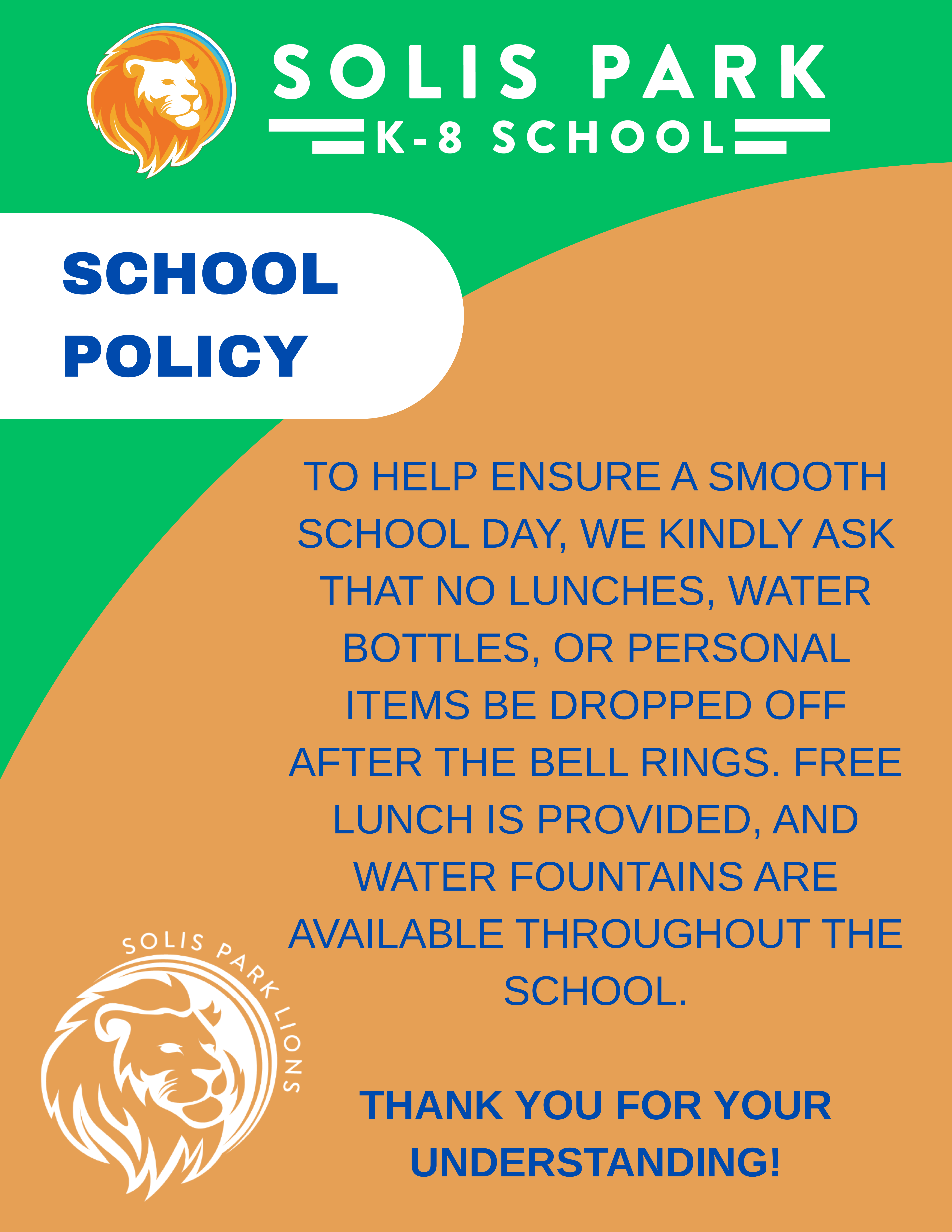 Solis Park Drop Off Policy